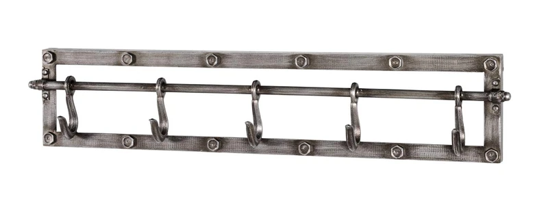 HAKU Möbel Wardrobe Anthracite, Metal - Size: W 73 cm X H 15 cm X D 8 cm, Style: Industrial