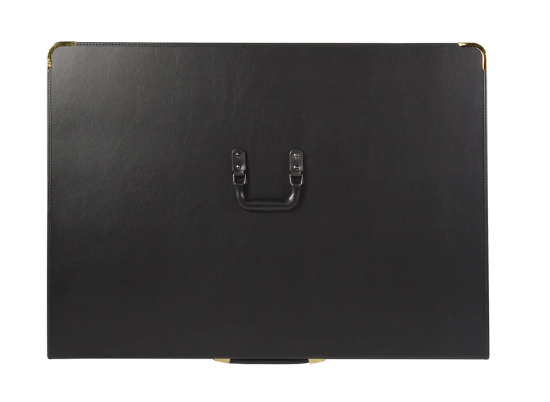 Clairefontaine - Ref BPCJ1A1BKZ - Goldline Classic Presenation Case with Rings (15 Pockets) - A1 (840 x 594mm) Size, Rigid Grained Vinyl, 9 Rings - Black Colour