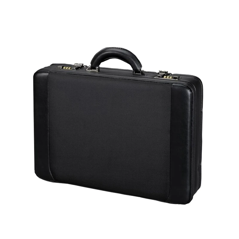 Alassio - 45039 MODICA - attache case briefcase with expandable fold, nylon/imitation leather, black - Image 1