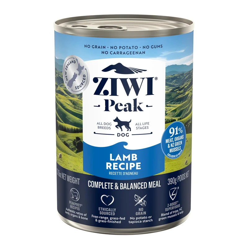 ZIWI Peak Daily Dog Grain Free New Zealand Lamb Recipe 12x390g
