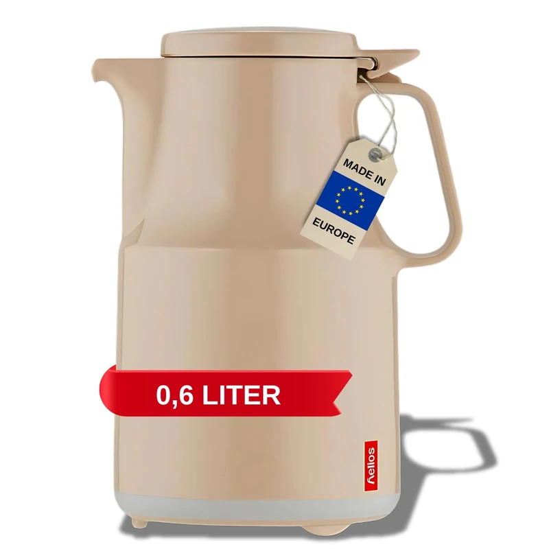 Helios Thermoboy Vacuum Jug Beige 0.6 Litre