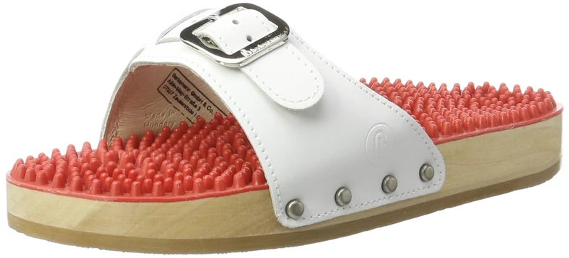 Berkemann Noppen-Sandale, Unisex-Adult Clogs and Mules, White (White 100), 5 UK (38 EU) - Image 1