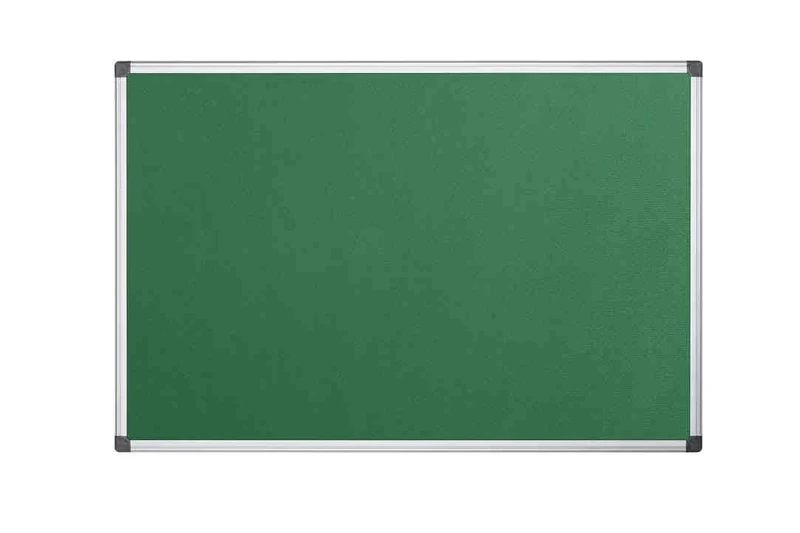 Bi-Office Notice Board Maya, Green Felt, Aluminium Frame, 180 x 120 cm