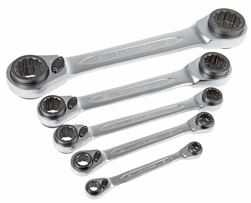 Bahco BAHS4RM5T 8 - 36 mm Reversible Ratchet Spanner (Set of 5)
