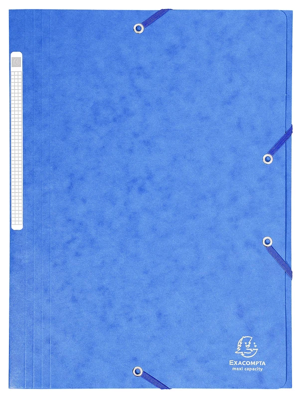 Exacompta 25 elastic folders Maxi Capacity 24x32 cm A4 blue
