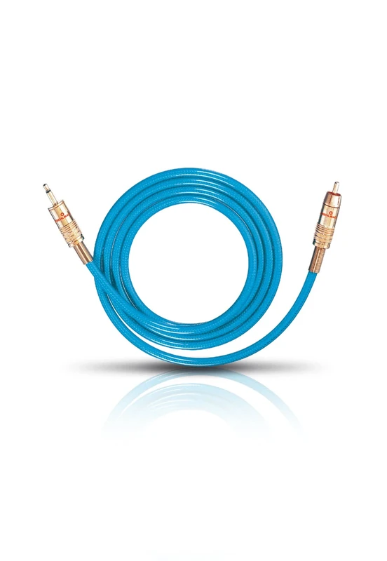 Oehlbach NF 113 DI 500 Digital Audio RCA Cable S/PDIF Coaxial Cable Multiple Shielding 75 Ohm 5 m Blue