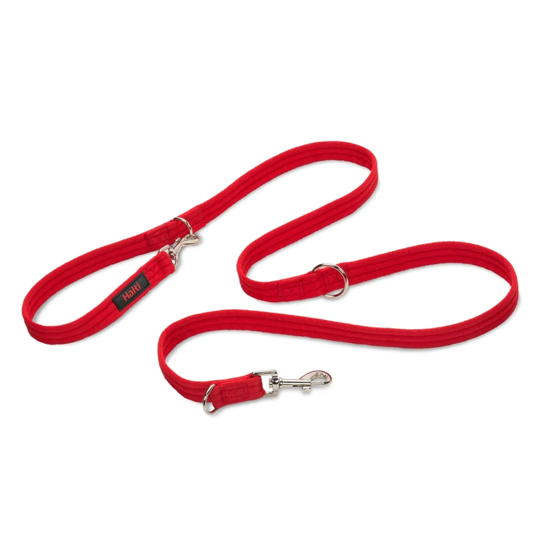 HALTI Training Lead - Professional Dog Lead to Stop Pulling, optimum for Puppy Walks, Easy to Use Double-Ended Dog Leash, Lightweight Soft & Durable (Size Large, Red, 2m)