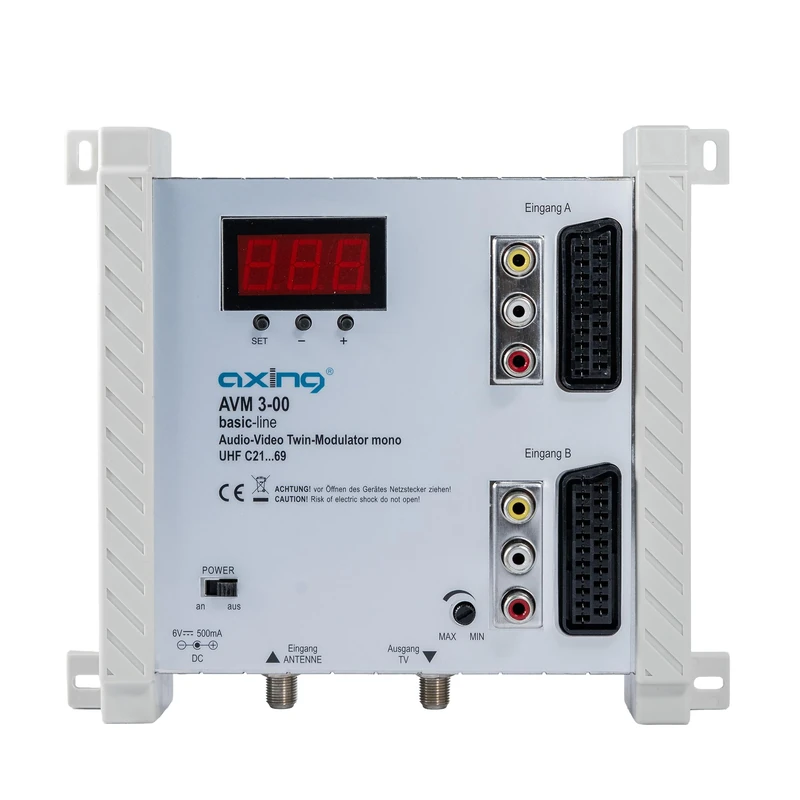 Axing AVM 3-00 Twin Audio Video Modulator UHF Mono for 2 Cameras - Image 1