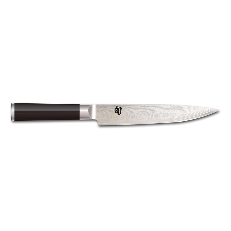 Kai Shun DM-0768 Small Slicing Knife 18cm Blade Length, Pakka Wood Black