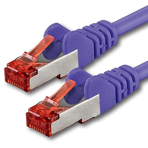 1aTTack.de 1x 50m - Cat 6 network cable patch cable Cat6 RJ45 SFTP - purple