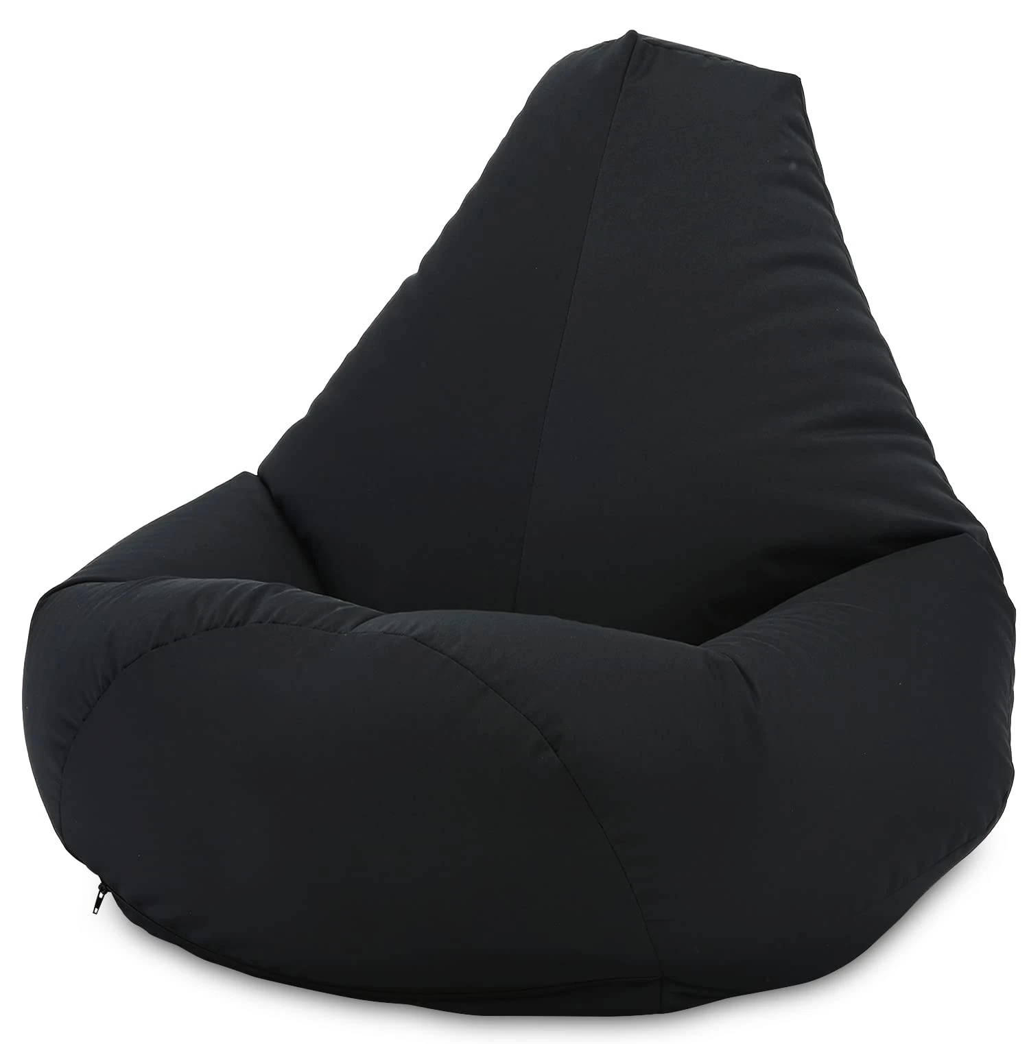 Beautiful Beanbags - Adult Highback Beanbag Chair - Large Water-Resistant for Indoor and Outdoor Use - Lounge or Gaming Chair - Manufactured in UK (Black)