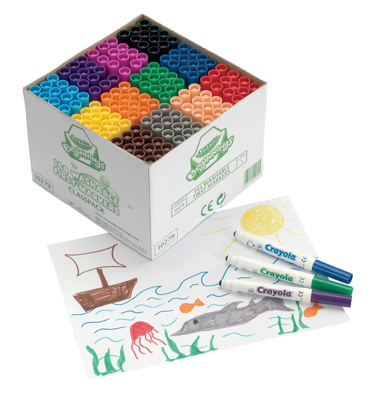 Crayola MyFirst Washable Markers - Assorted Colours (144 Pack)