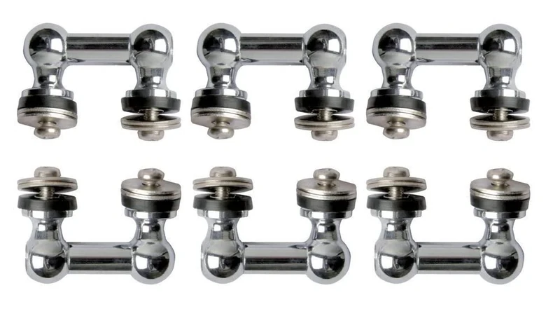 Latin Percussion LP2543 Side Plates For LP845-K Mini Timbales, 6-Piece - Chrome