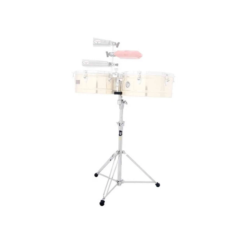 LP Latin Percussion Timbaleständer Prestige höhenverstellbar, verchromter Stahl, doppelstrebig, für LP Timbales, LP986