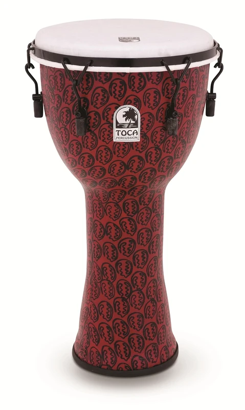 Toca 10-Inch Freestyle II Mechanically Tuned Synthetic Head Djembe - Red Mask