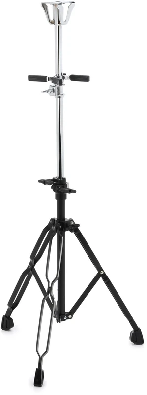 LP Latin Percussion Congaständer Aspire Slide Mount Double für LP Congas, leicht, höhenverstellbar, einfache Montage, Kesselschutz, doppelstrebig, verchromt, LPA653