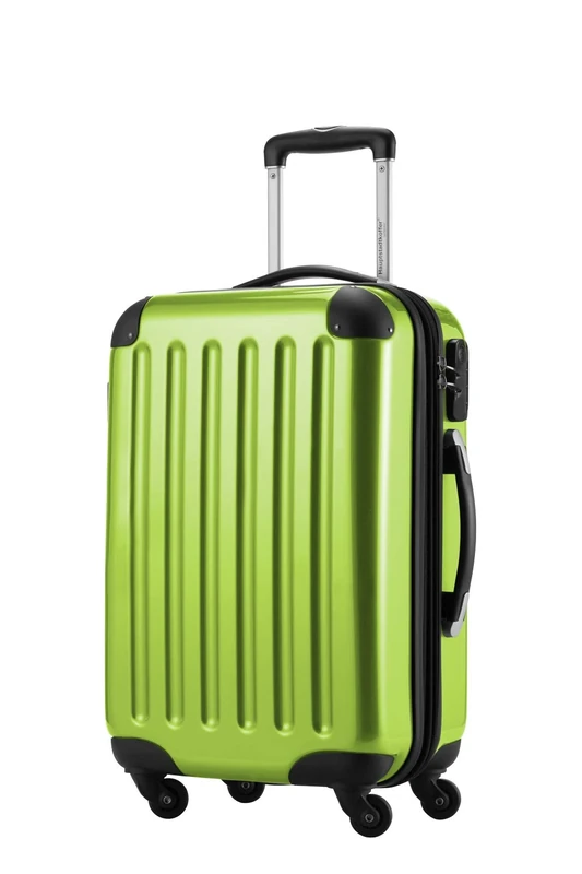 HAUPTSTADTKOFFER® · Hard-Side Cabin Luggage APPLEGREEN high Gloss · Dimension ca. 55 x 35 x 20 cm + 4 cm Volume Expansion · max. 45 Liter Filling Volume