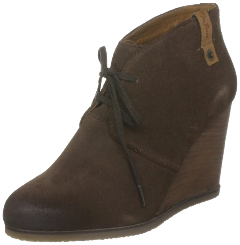 Pepe Jeans Footwear Women's Delma Brown Lace Ups Boot DEL-240 B 3 UK - Image 1