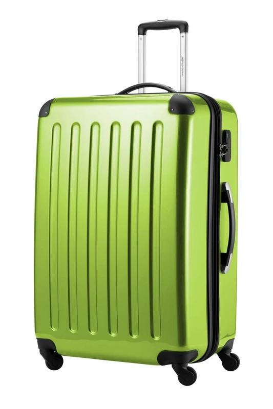 HAUPTSTADTKOFFER® · Hard-Side Suitcase APPLEGREEN high Gloss · Dimension ca. 75 x 52 x 32 cm + 4 cm Volume Expansion · max. 130 Liter Volume