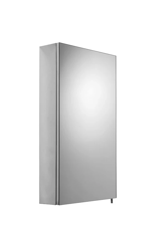 Croydex Colorado Single Door Bathroom Mirror Cabinet, Adjustable Glass Shelf, Bathroom Wall Cabinet with Mirror Door, Designed for Small Spaces, Pre-Assembled & All Fittings Included, 67x38x12cm