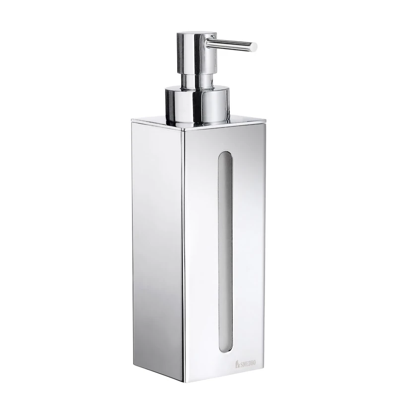 Smedbo "Outline" Soap And Lotion Dispenser, Polished Chrome,6 x 6 x 21 cm, Silver