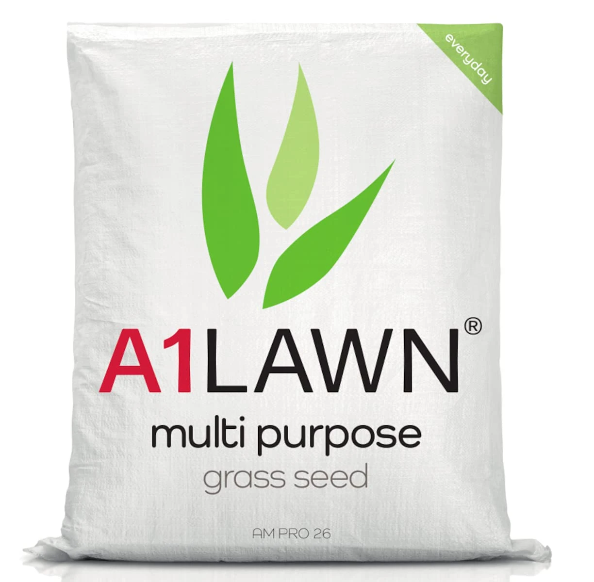 A1 Lawn - Multi Purpose Grass Seed, 10kg (280m2) - Fast Growing UK Quality, Fresh, Pet & Child Friendly - Ideal for Patch Repair, Over Seeding, New Lawns & Thickening. DEFRA Approved (AMPRO26)
