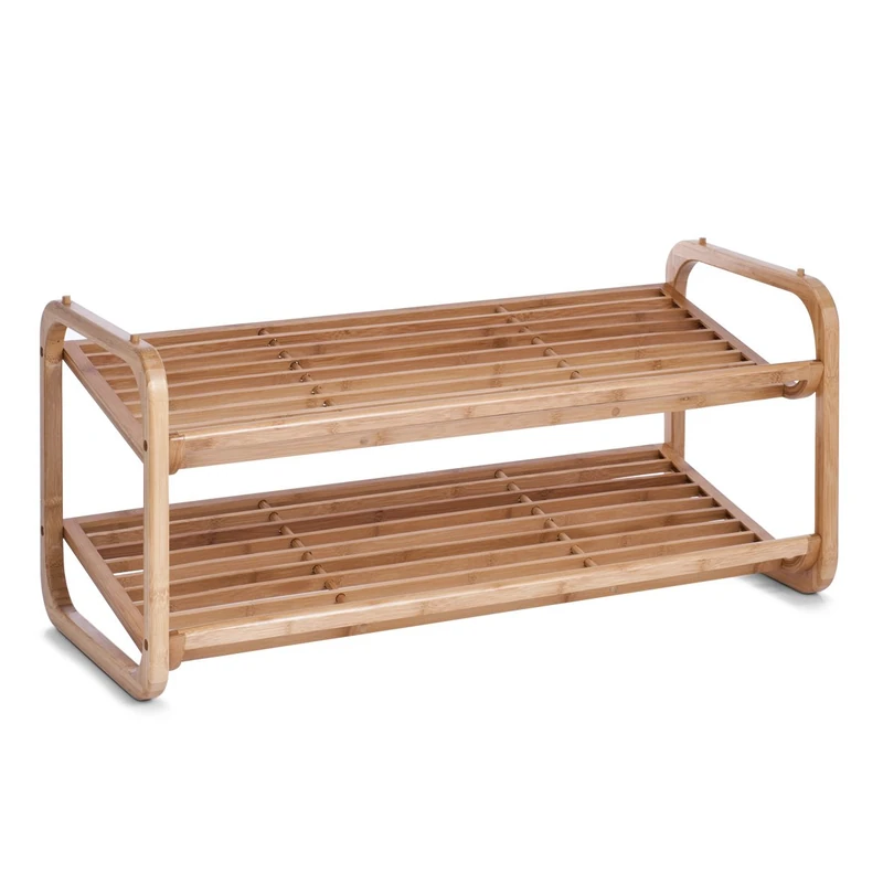Zeller 13569 Bamboo Shoe Rack - 74 x 33 x 33 cm Stackable
