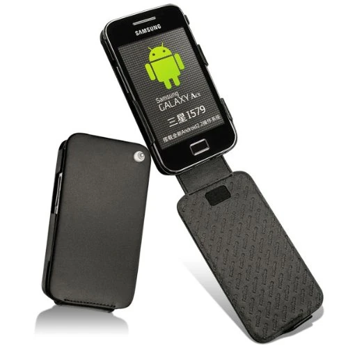 Leather Case for Samsung GT-S5830 Galaxy Ace - Perpétuelle - Black