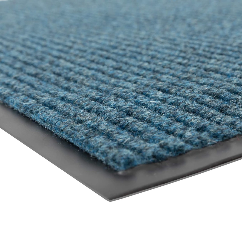 Notrax 109 Brush Step Carpeted Indoor/Outdoor Entrance Mat for Home or Office, 3' X 4', Absorbent Slip Resistant Heavy Duty Entry Mat, Slate Blue, 109S0034BU