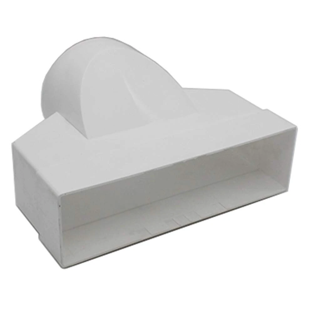 Kair Ducting Adaptor 204mm x 60mm to 100mm - 4 inch Rectangular to Round Straight Channel Connector for Converting to Different Size Duct Systems