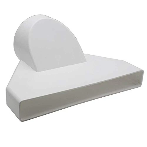 Kair Ducting Adaptor 234mm x 29mm to 100mm - 4 inch Rectangular to Round Straight Channel Connector for Converting to Different Size Duct Systems