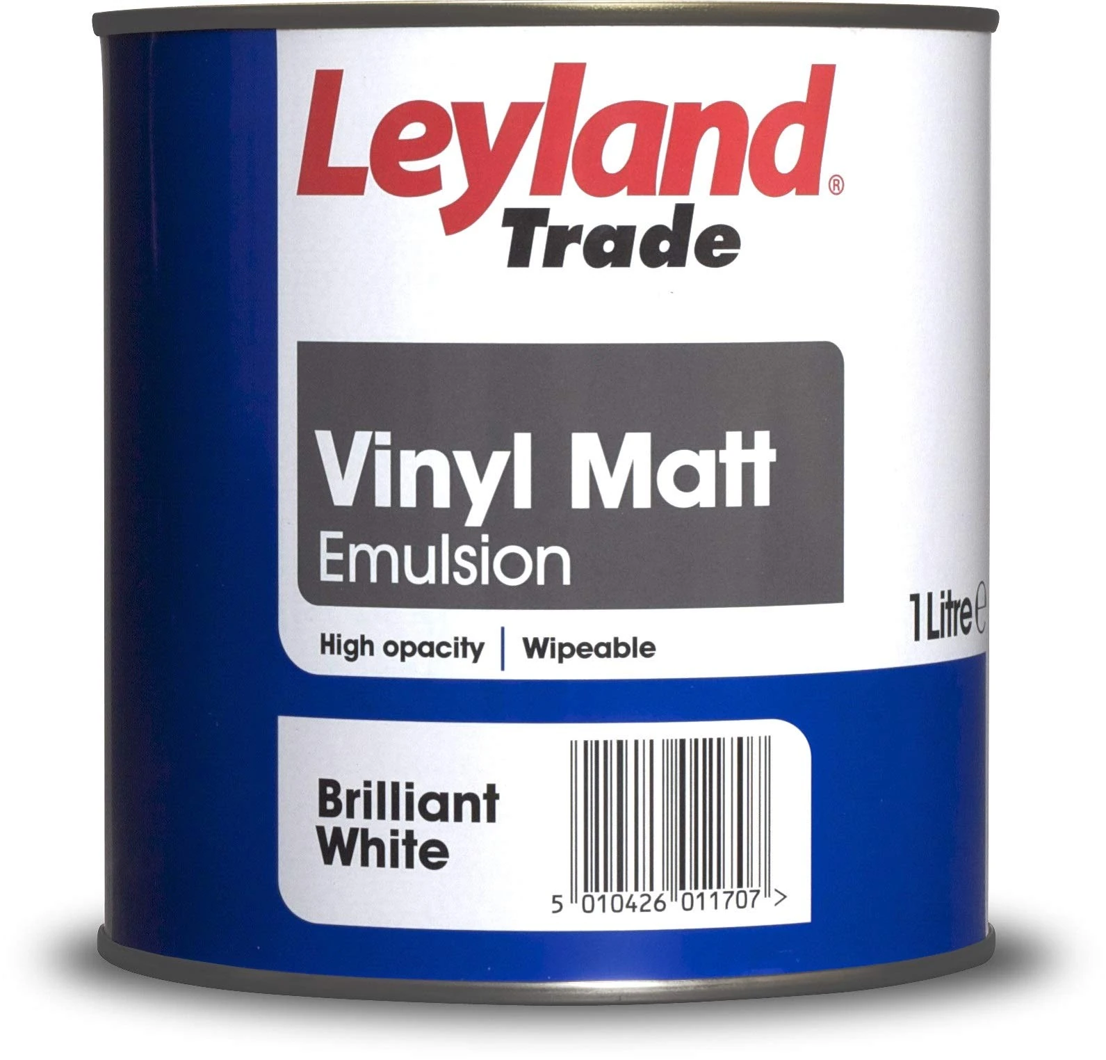 Leyland Trade Vinyl Matt Emulsion Paint - Brilliant White 1L