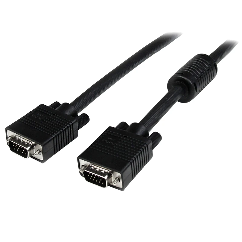 StarTech.com 20m Coax High Resolution Monitor VGA Cable - HD15 M/M - 20m HD15 to HD15 Cable - 20m VGA Monitor Cable (MXTMMHQ20M), black