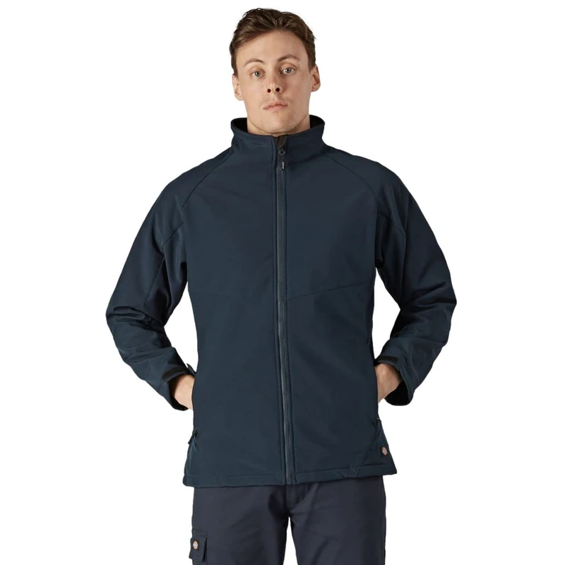 Dickies - Outerwear for Men, Softshell Jacket, Waterproof, Navy Blue, S