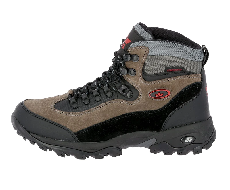 Lico Men's Milan High Rise Hiking Shoes, Black Grey Red, 3 UK