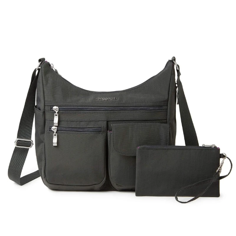 Baggallini Everywhere Travel Crossbody Bag, Charcoal, One Size
