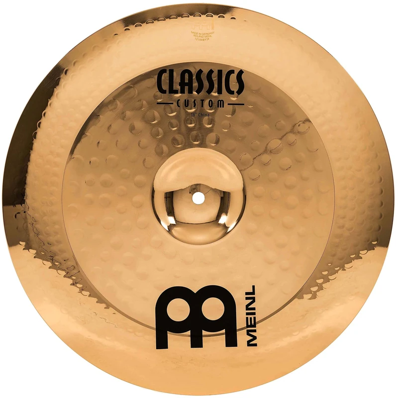 Meinl Cymbals Classics Custom Brilliant China Cymbal 16 inch (Video) for Drum Set (40,64cm) B12 Bronze, Brilliant Finish, Made in Germany (CC16CH-B)