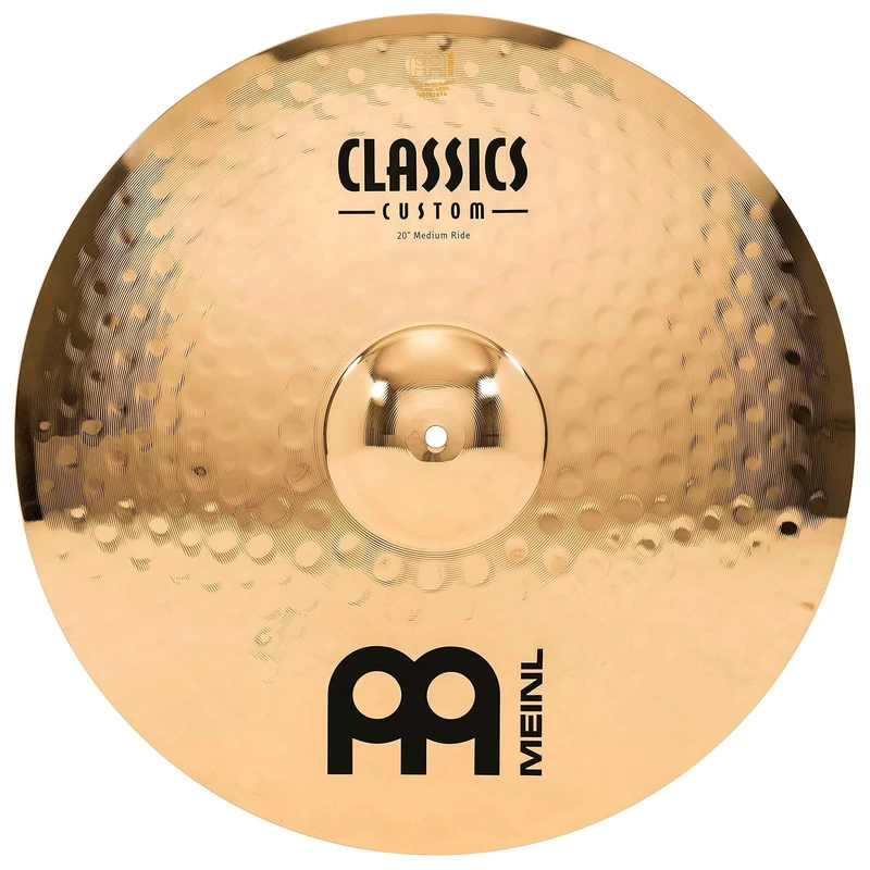 Meinl Cymbals Classics Custom Brilliant Ride Medium Cymbal 20 inch (Video) for Drum Set (50,80cm) B12 Bronze, Brilliant Finish, Made in Germany (CC20MR-B)
