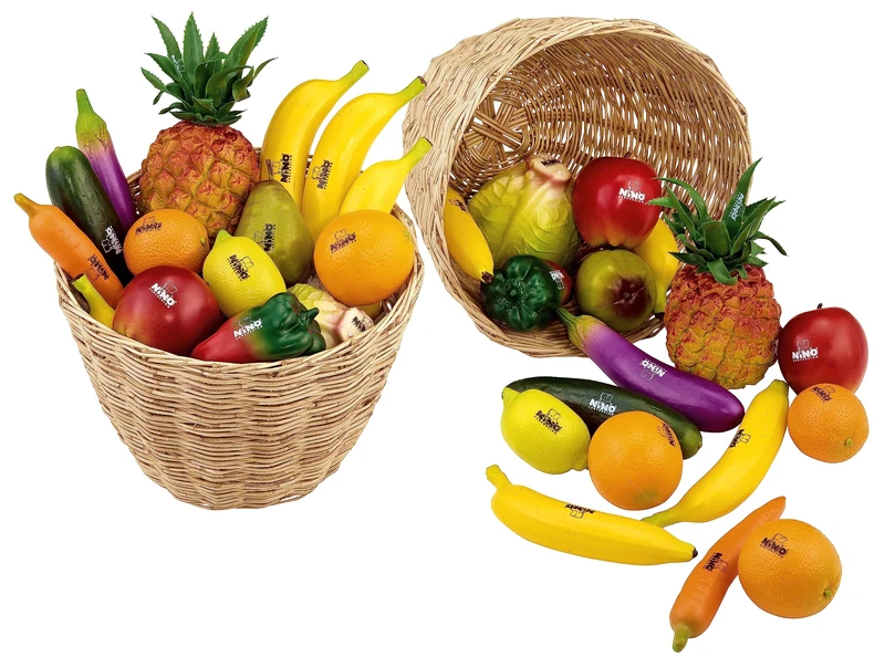 Meinl VE36-NINO536 Shakers Set of 36 in 2 Baskets Assorted Fruit and Vegetables