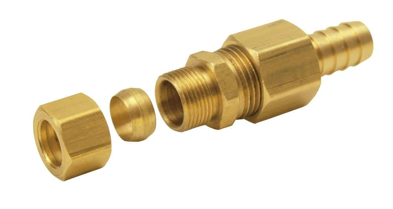 Derale 13033 1/2" Cooler line to 1/2" NPT Hose Barb UniversalTransmission Line Fitting - Image 1