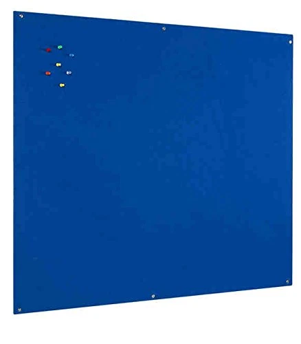 Bi-Office Notice Board, Blue Felt, Unframed, 180 x 120 cm