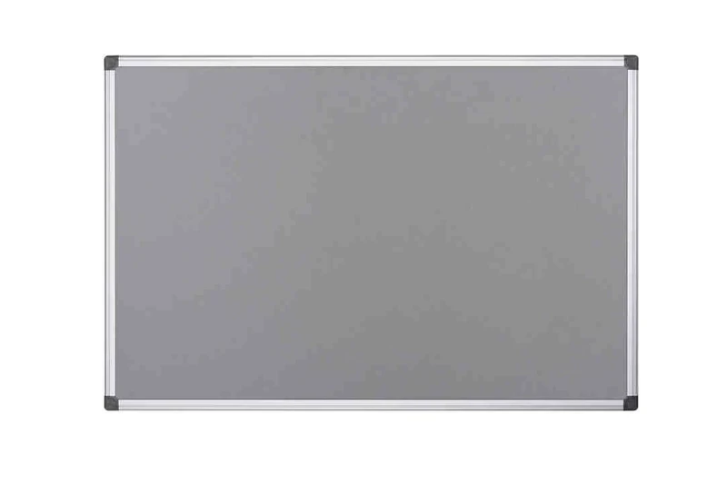 Bi-Office Notice Board Maya, Grey Felt, Aluminium Frame, 240 x 120 cm