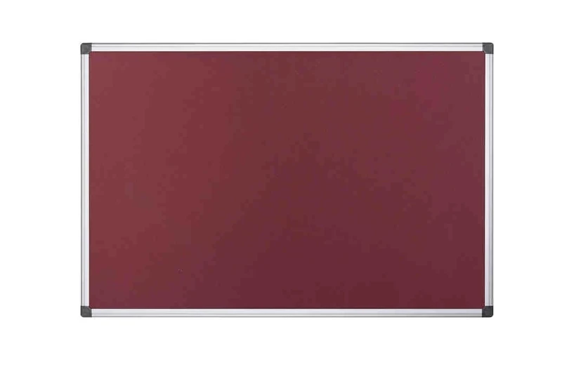 Bi-Office Notice Board Maya, Burgundy Felt, Aluminium Frame, 240 x 120 cm