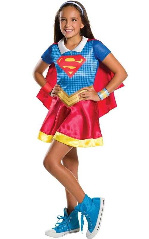 Rubies Official DC Super Hero Girls, Supergirl and Wonder Woman Costume Twin Pack, Child Large Age 7-8, Height 147 cm Halloween
