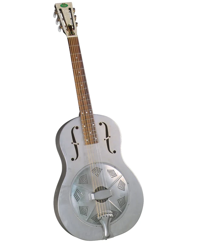 Regal RC-43 Metal Body Triolian Guitar - Antiqued Nickel-Plated Steel