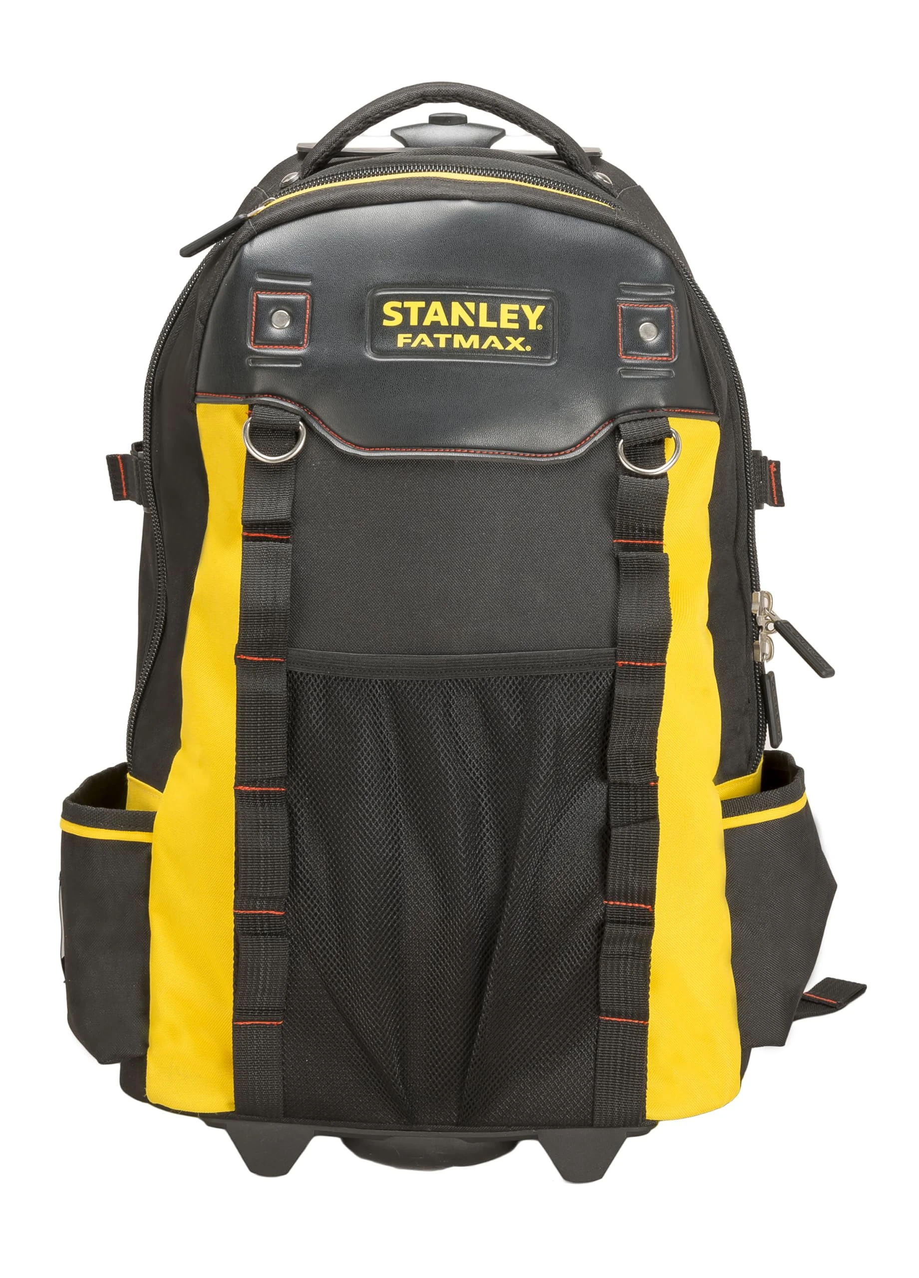 STANLEY FATMAX Tool Backpack with Wheels, Extendable handle, Removable Tool Caddy, Separate Compartments For Tools, Includes Laptop/ Tablet Storage, 1-79-215