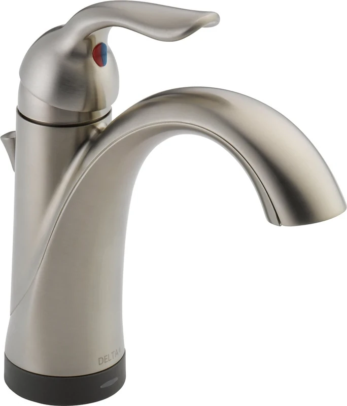 Delta 538T-SS-DST Lahara Single Handle Bathroom Faucet with Touch2O.xt Technology, Stainless Steel