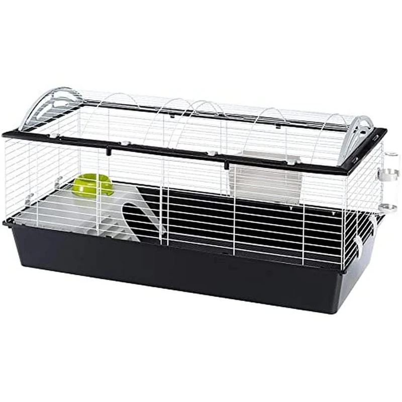 Ferplast Rodent Cage CASITA 120 for Rabbits, Guinea Pigs, Guinea Pigs, in Metal, Accessories included: Manger, Drinking bottle, Bowl, House, Ladder. 119x58xh60cm