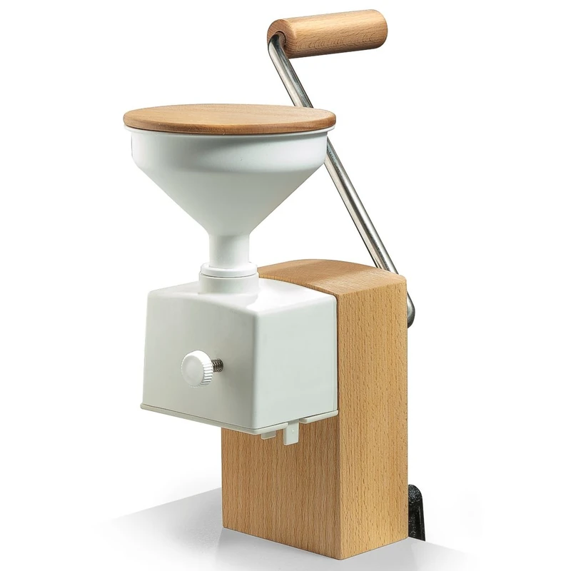 Komo Flocino Hand Flock Adjustable Flake Squeeze - Manual Grain Mill - Grinder - Beechwood, Stainless Steel - Grinding, Milling