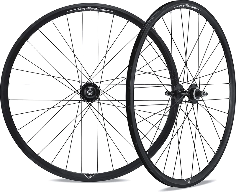 MICHE X-Press Track/Single Speed Wheelset, 622-15C, Black, Clincher